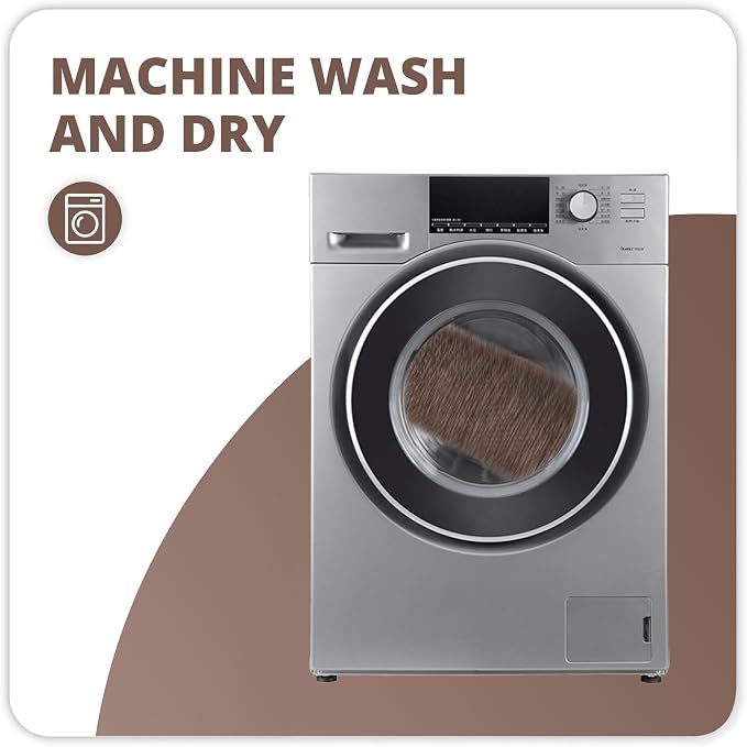Bosap Toilet Rugs U Shaped Bathroom Rug, Machine Washable Non Slip Quick Dry - Image 5