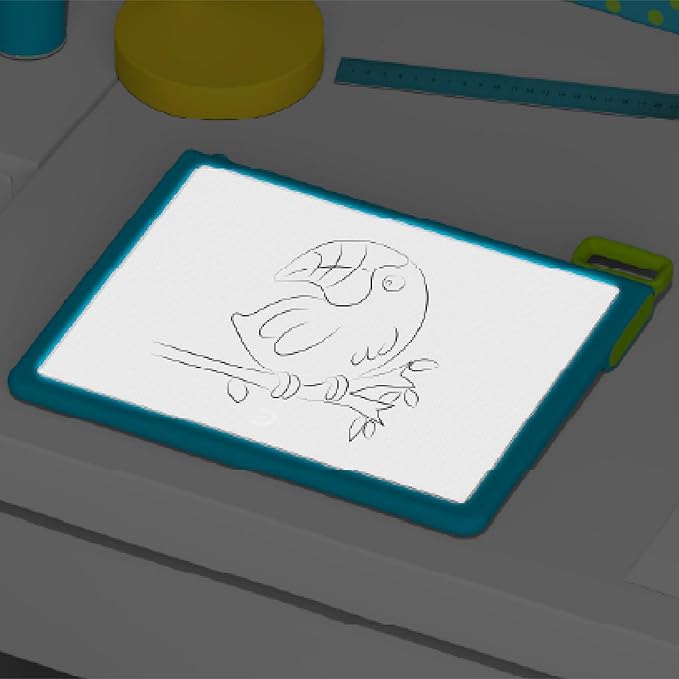 Discovery™ Glow Tracing Light-Up Art Tablet – Includes 10 Templates, 10 Blank Sheets, 6 Washable Markers| Writing Drawing Tablet for Kids| Craft Kit for Boys Girls| Doodle Board Drawing Pad Toy Gift