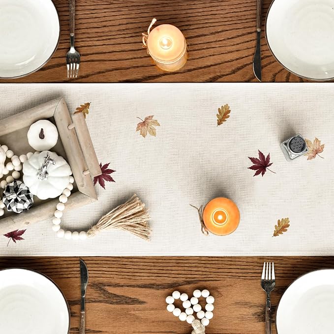 Artoid Mode 210 GSM Fall Table Runner 13x36 Inch Home Party Decor | Watercolor - Image 4