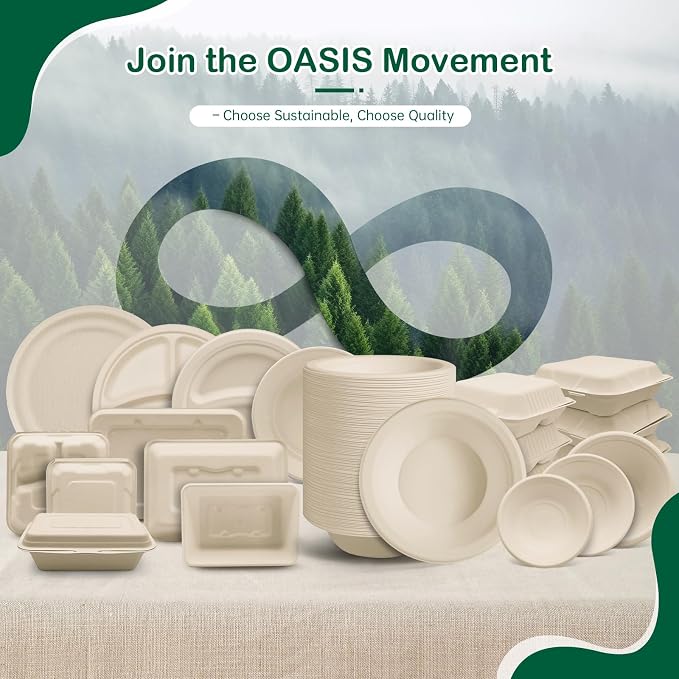 32 oz 68-Pack Large Compostable Paper Bowls, Disposable Meal Prep & Takeout - Image 7