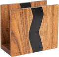 Acacia wood & Transparent Epoxy resin Napkin holder by LAVAUK
