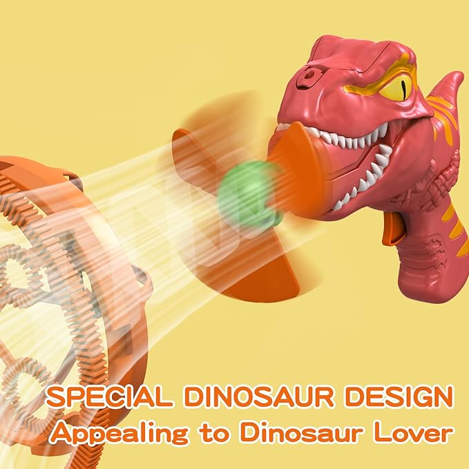 Dinosaur Bubble Machine for Kids 3 4 5 6 Years Old, Dinosaur Bubble Maker Toy Gun for Boys Girls 3-5 Years, Dino Bubble Blower Party Favor Gift for Toddler Kids 4 5 6 Years Old