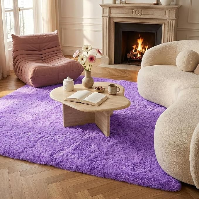 Mugorn 4x6 Rugs for Living Room, Large Fluffy Area Rugs for Bedroom, Soft - Image 9