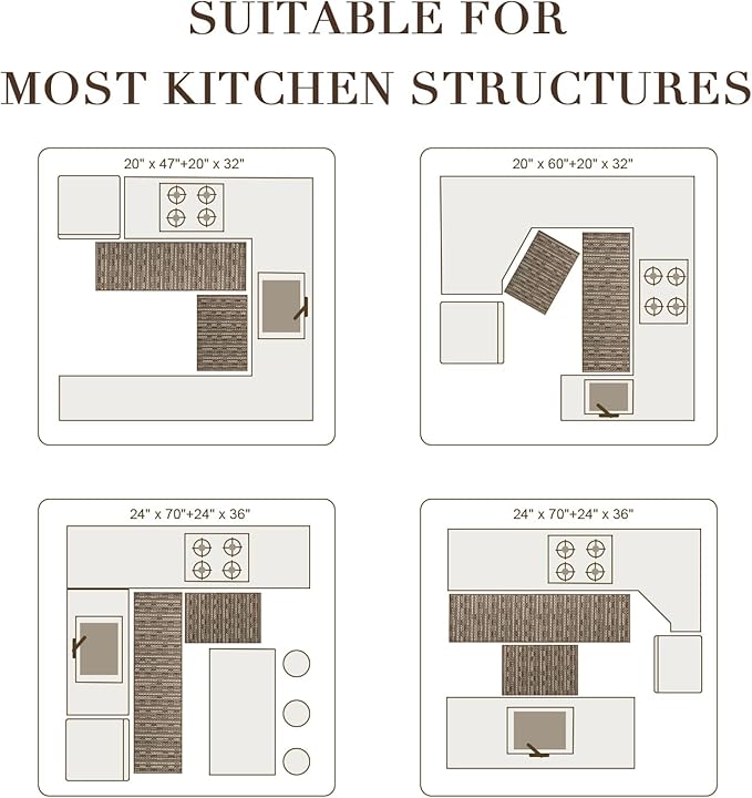 Kitchen Rugs Sets of 2-Non Slip Kitchen Mats - Image 9
