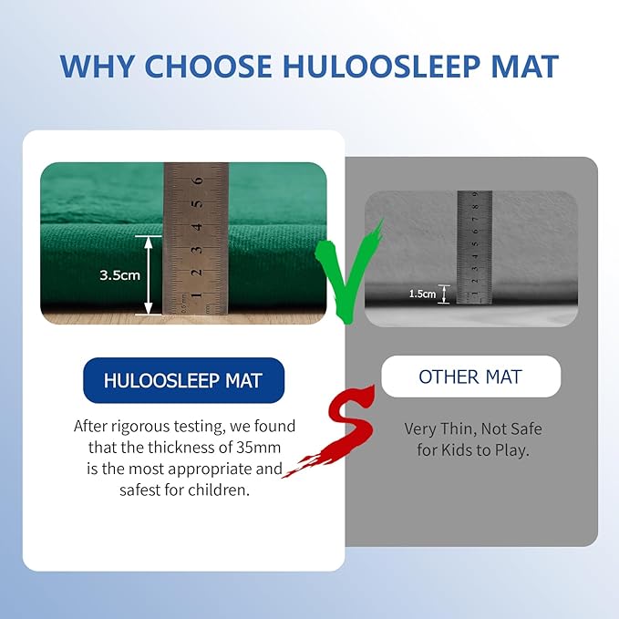 Baby Play Mat for Floor,1.3" Thick Memory foam Tummy Time Mat for Toddlers,Infants,kids,Water-Repellent Soft Nursery Rug ,71"×79" Extra Large Non Slip for Crawling&Yoga,Tatami Style for Living Room(Dark Green)