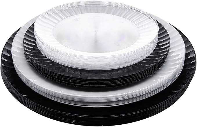 Party Essentials Deluxe Quality Hard Plastic Dinnerware Party Plates, 7.5" - Image 4