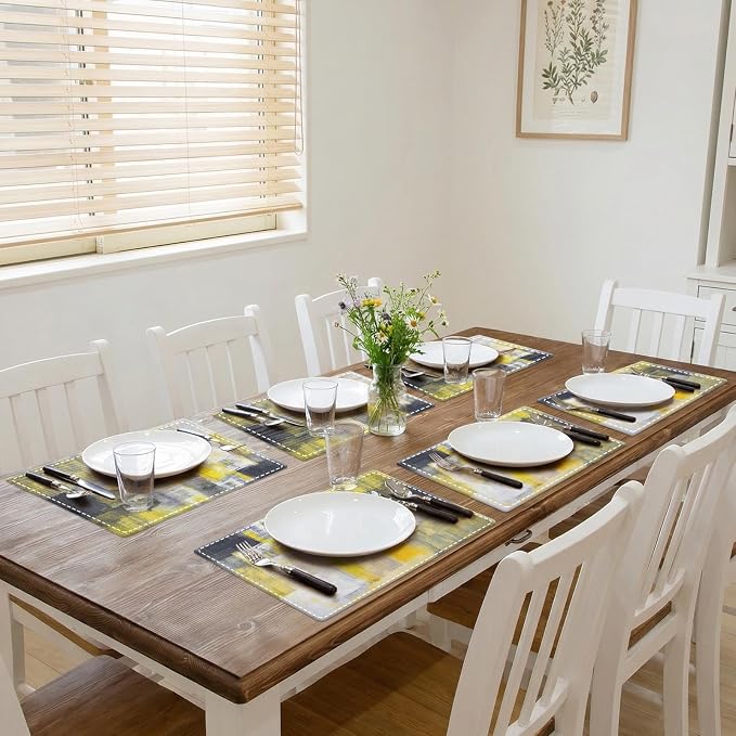 Emvency Farmhouse Placemats Set of 6, 12x18 Inch - Image 5
