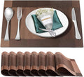Placemats Set of 8, Vinyl PVC Heat Resistant Washable Placemats Set, Non Slip by BxzanDya-LifeSmartMaker