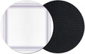 Coasters Set of 2, Minimalist Grid Round Drink Coasters by Unknown