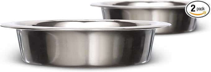 Neater Pet Brands 1 Cup Shallow Stainless Steel Cat Bowls, Metal Cat Dishes by NeaterPetBrands