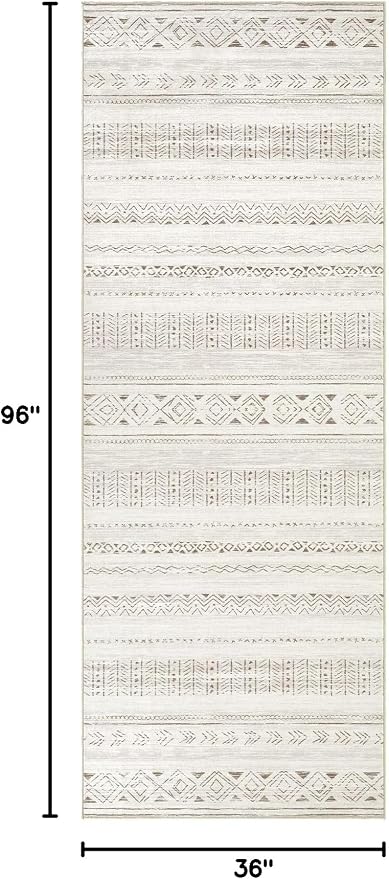 cotiled Washable 3x8 Runner Rugs: Washable Boho Rugs - Image 2