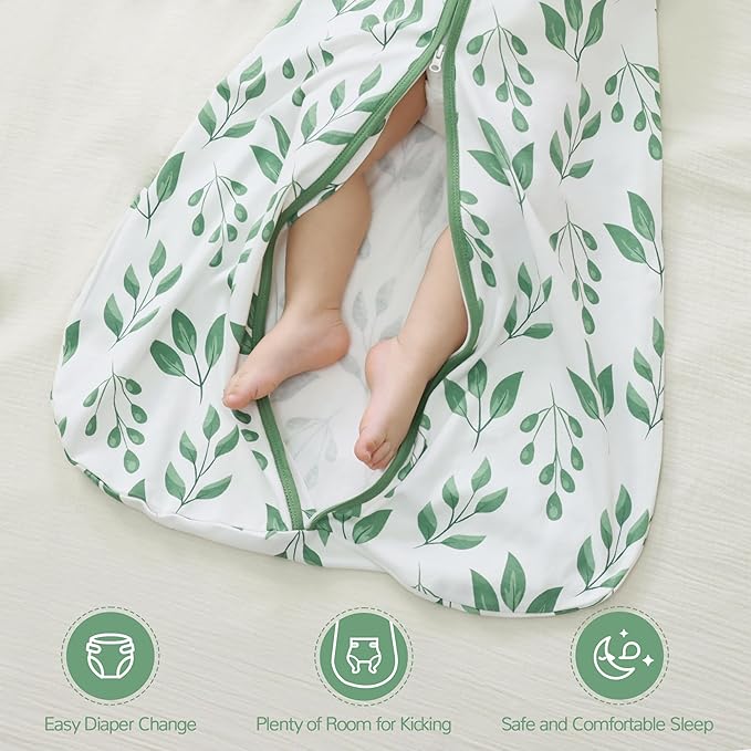 JELLYMONI Baby Sleep Sack 18-24 Months 100% Cotton Wearable Blanket, 0.5 TOG Soft Lightweight Toddler Sleeping Sack 3 Pack 2-Way Zipper Newborn Sleep Sacks