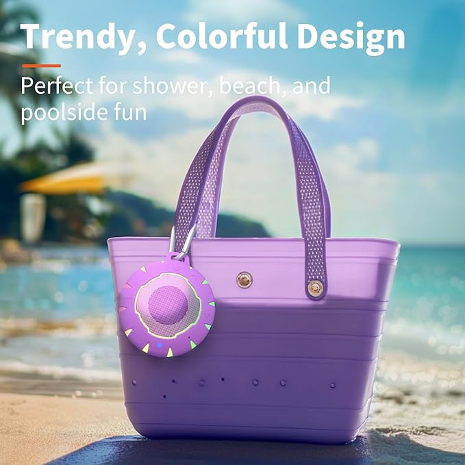 HEYSONG Waterproof Shower Bluetooth Speaker, Durable & Portable with Clear Sound, Ideal for Shower, Pool, Beach & Kayaking – Great Gift for Girls, Women & Men