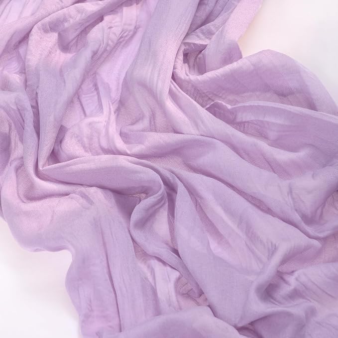 6 Pack Lilac Purple Cheesecloth Table Runner 10ft Boho Table Decor | - Image 4