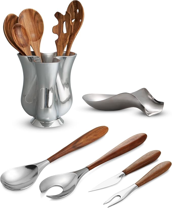 nambe Curvo Serving Spoon | 13 Inch Serving Spoon - Image 2