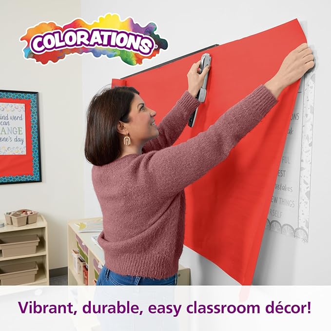 Colorations DSRE Dual Surface Paper Roll, Scarlet Red,, 36" x 1000' (1 Roll)