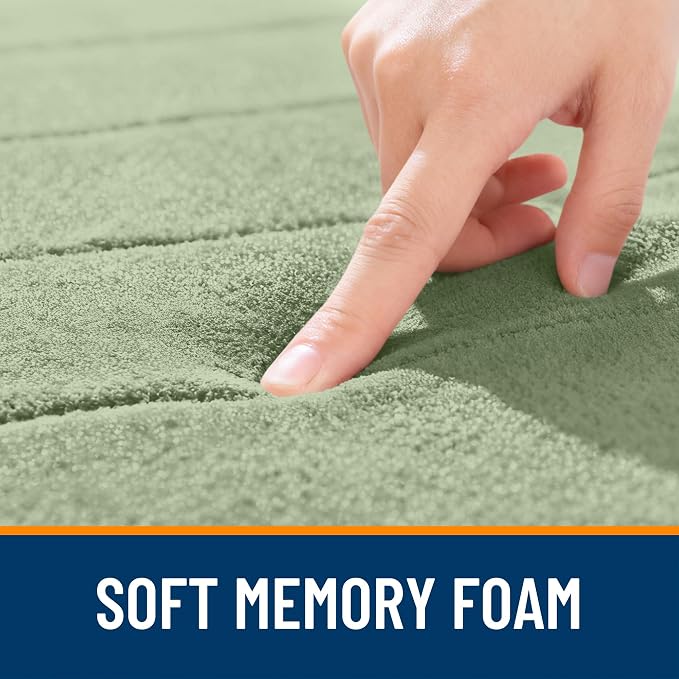 OLANLY Memory Foam Bath Mat 35x24, Super Soft Absorbent Bathroom Rugs, Quick Dry - Image 5