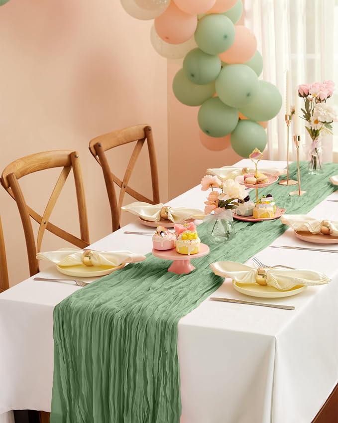 Pureegg 4-Pack Cheese Cloths Table Runner, Baby Shower, Wedding and Farmhouse - Image 7