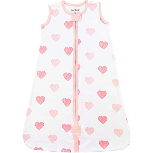 Baby Sleep Sack 1.0 TOG, Organic Cotton Baby Wearable Blanket with Two-Way Zipper, Swaddle Transition Baby Sleeping Bag, All-Season Sleep Sack for Newborn Infant Toddler Boy Girl, 0-6 Months, 1-Pack