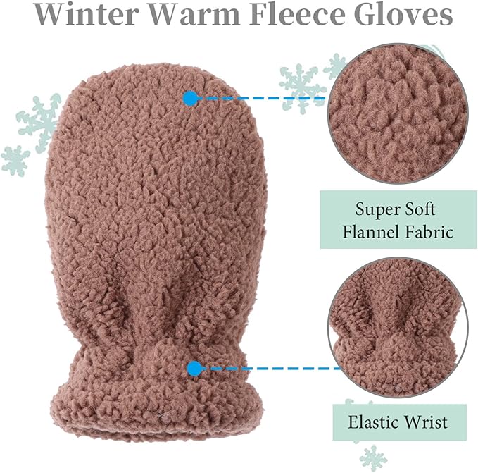Zsedrut Baby Boys Winter Glove Warm Toddler Infant Girls Mittens Fleece Lined Gloves 1-7 Years