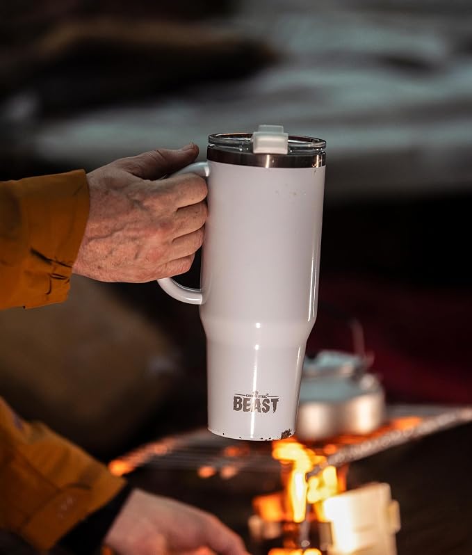 Beast 42 oz Tumbler with Handle Stainless Steel Vacuum Insulated Coffee Ice Cup - Image 2