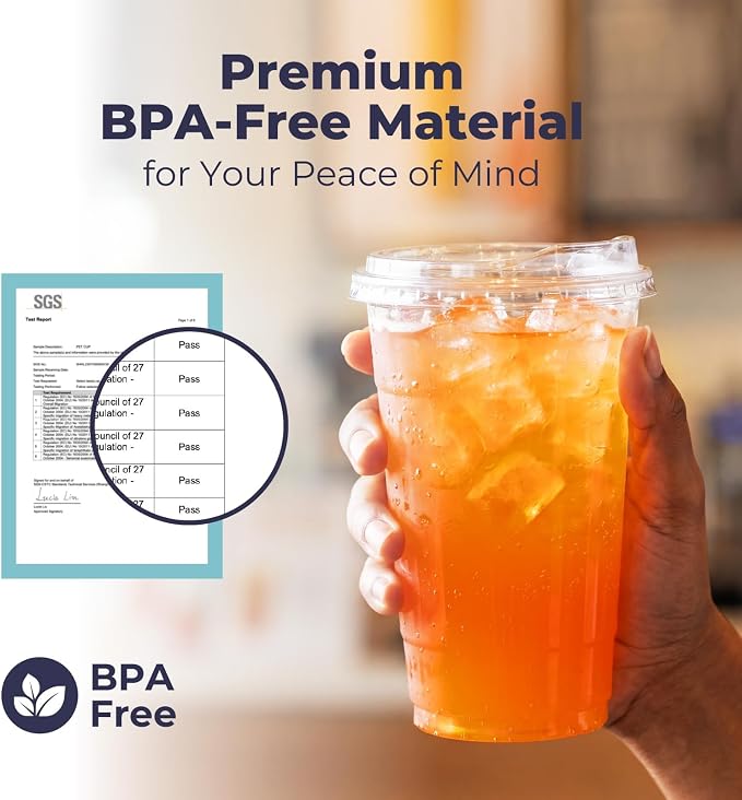 Fit Meal Prep 500 Pack 32 oz Clear Plastic Cups - Image 4