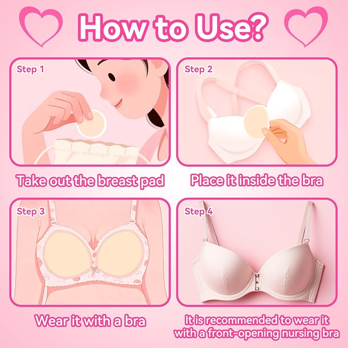 Nursing Pads Reusable, 14 Count Super Absorbent and Keep Dry Breast Pads for Leaking Milk Breastfeeding Moms Essentials (Beige,15cm/5.91in)