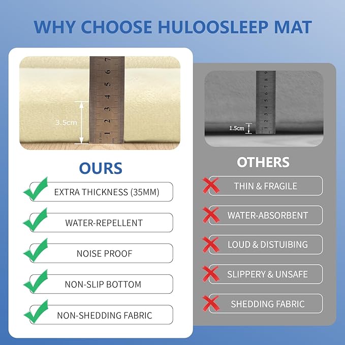 Baby Play Mat for Floor, 1.3" Thick Elasti-Foam 50x50 Playpen Mat for Toddlers Infant Kids,Water-Repellent Soft Velvet for Tummy Time, Non-Slip Backing for Crawling, Tatami Style(Vanilla)