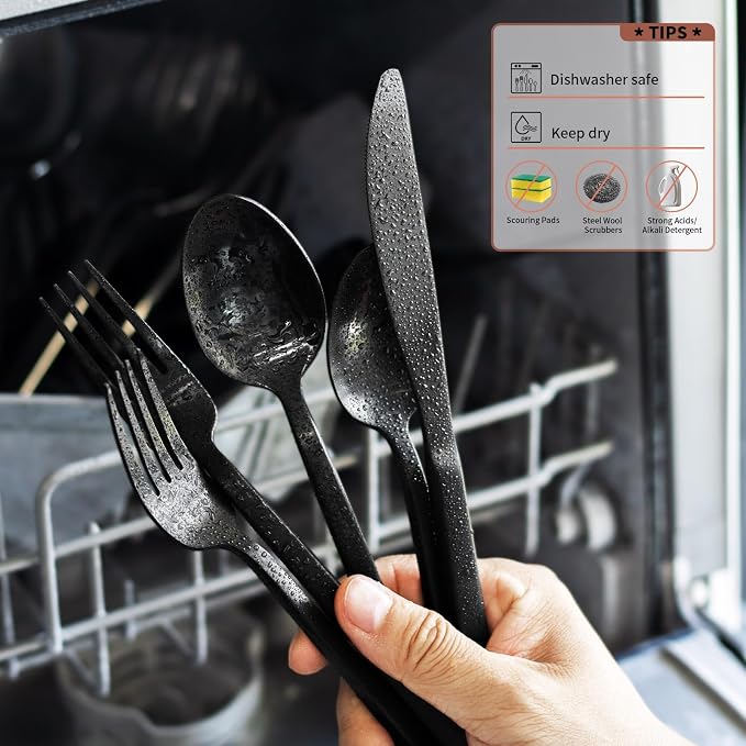 Alata Cube 45-Piece Forged Stainless Steel Flatware Set Cutlery Set - Image 8