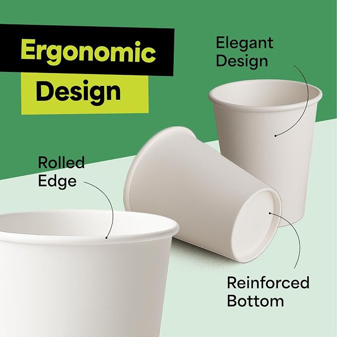 EconoHome 12 oz 500 Pack Disposable Coffee Paper Cups - Image 5