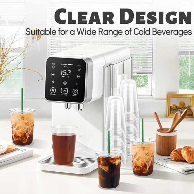 GGOLDMER 50 Set 16oz Clear Round Bottom Plastic Cups - Image 6