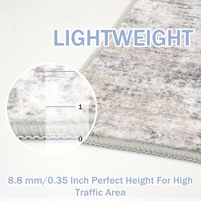 IOHOUZE Abstract Area Rugs and Runners Sets 2x3 and 2x5 Ft, Washable Entryway - Image 4