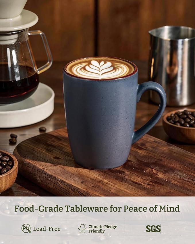 famiware Venus Coffee Mugs Set of 6, 13 oz Ceramic Stoneware Mug Cup Set | - Image 2