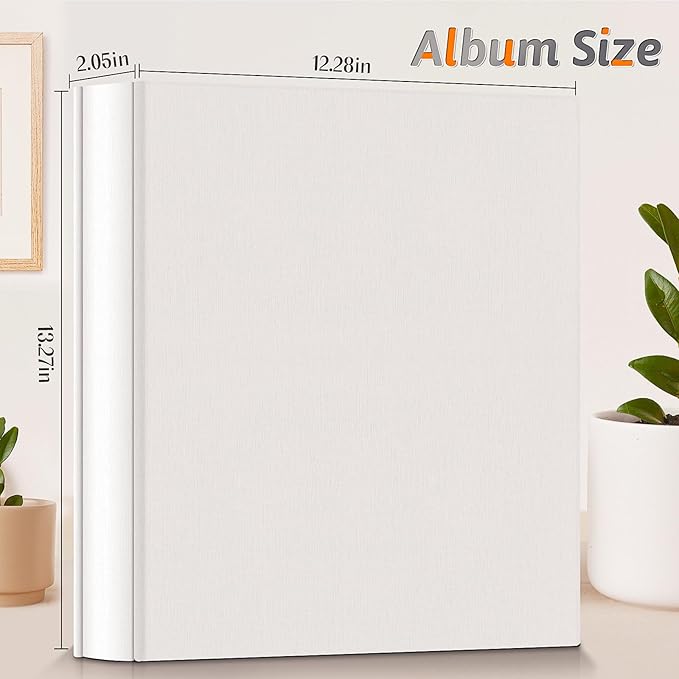 Popotop Photo Album 4x6 600 Pockets for Wedding Gifts,Linen Hardcover Picture Albums for Family Anniversary Baby Vacation Pictures