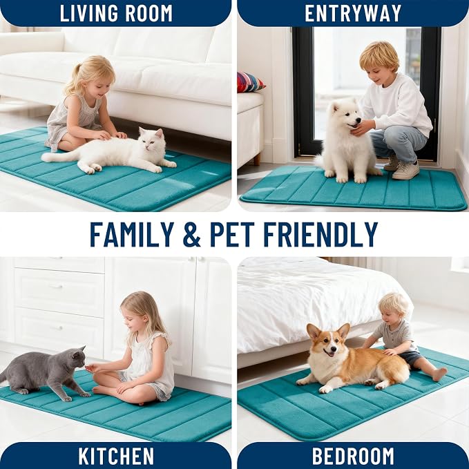 OLANLY Memory Foam Bath Mat 30x20, Super Soft Absorbent Bathroom Rugs, Quick Dry - Image 9