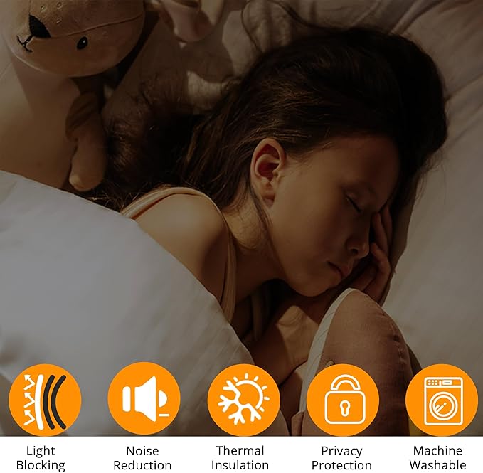 Kids Astronaut Blackout Curtains - 100% Blackout, Thermal Insulated, Noise Reducing, Perfect for Kids Room and Nursery, 2 Panels (Spacewalk Buddies, W52×L84)