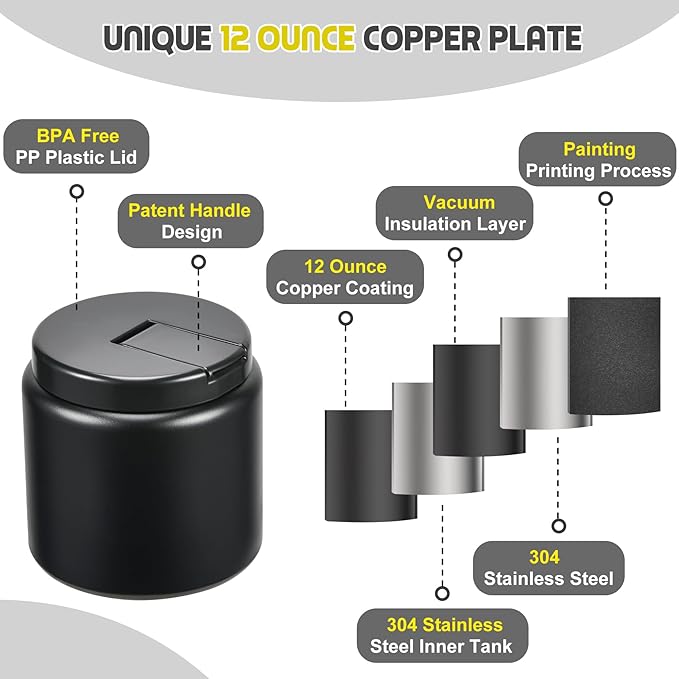 26oz Soup Thermo for Hot Food Kids with Buckle Lid Insulated Vacuum Food Jar Wide Mouth Leakproof Stainless Steel Lunch Container (Black)