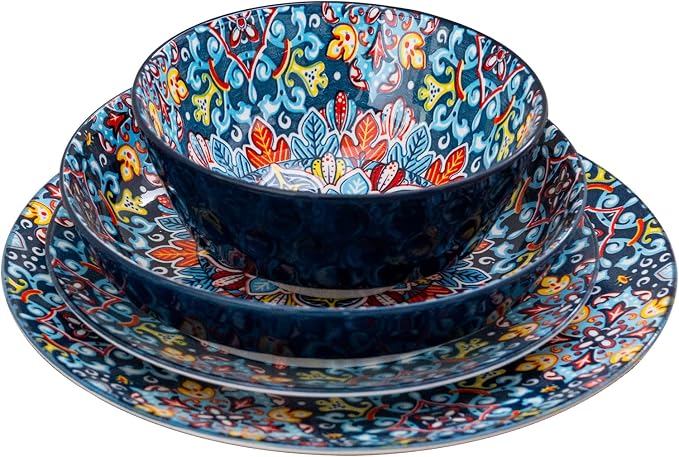 Dinnerware Set, Service for 4, Plates and Bowls Set, Ceramic Dishes Set for 4 - Image 7