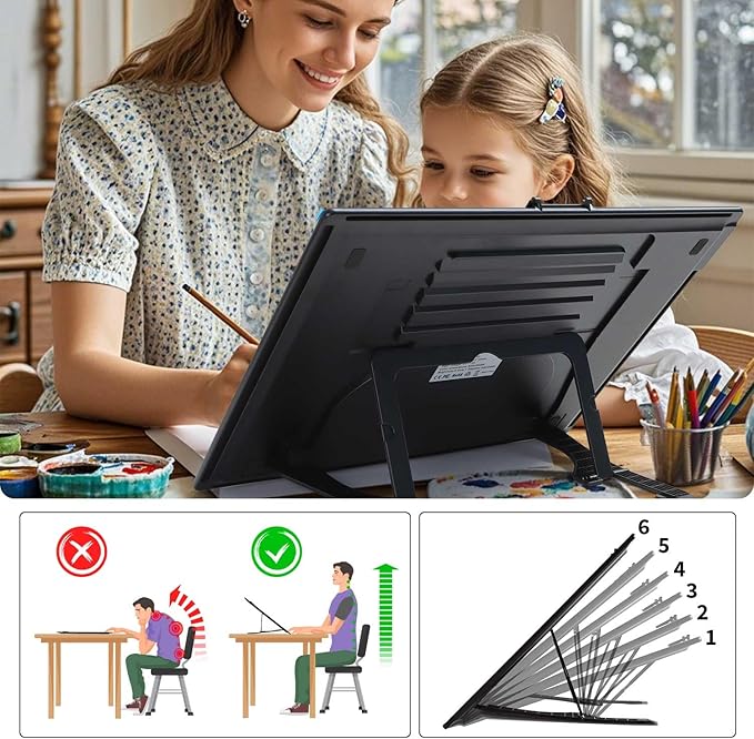 Rechargeable A3 Light Pad With Padded Case For Diamond Painting,Tracing Light Box with Stand/Clip/Magnet,3 Colors and 6 Levels of Brightness light board for Artists,Drawing,Sketching,Animation,Tracing