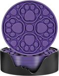 Purple Silicone Drink Coasters Set of 6 by Bangkee