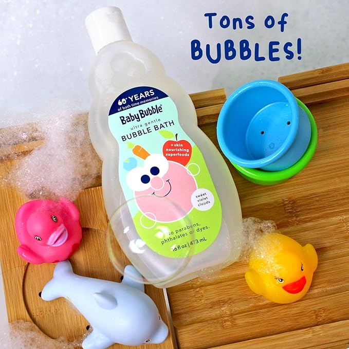 Mr. Bubble Baby Bubble Ultra Gentle Bubble Bath, Sweet Violet Clouds Scent, 16 oz., Pack of 2