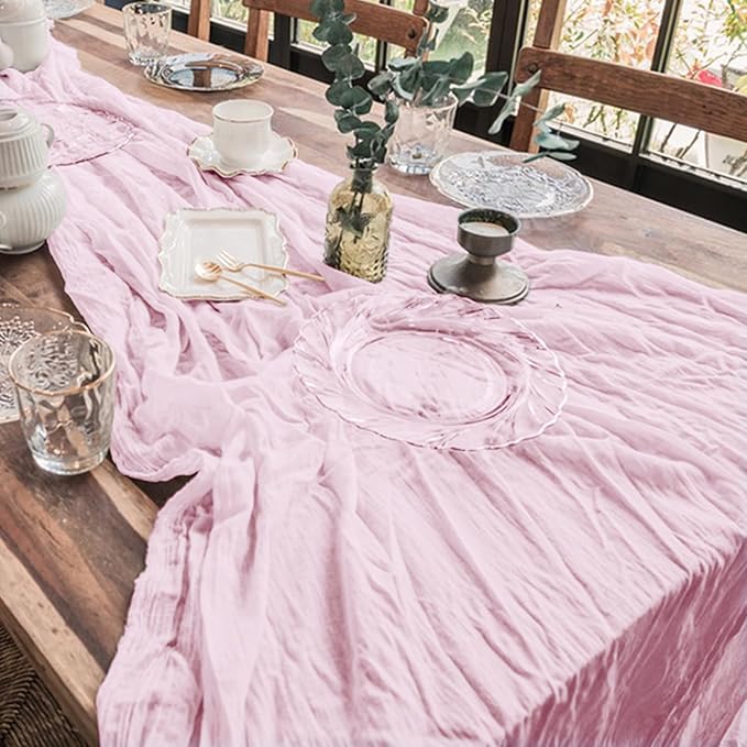 1 Pack Cheesecloth Table Runner 10Ft Christmas Gauze Boho Table Runners - Image 6