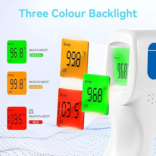 Berrcom Thermometer, 3 in 1 Contactless Infrared Fever Check Thermometer for Forehead, Ideal for Baby, Infant, Kids, and Adults, Batteries Not Included, JXB-178 (White)