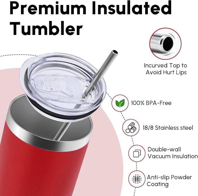Volhoply 4 Pack Skinny Tumblers - Image 3