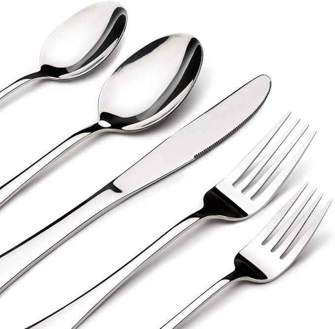 Silverware Set for 8, 40 Piece Stainless Steel Flatware Utensil Cutlery Set | by ACNUSIK