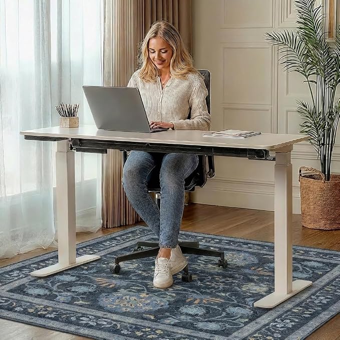48"x60" Office Chair Mat for Hardwood Tile Floor, Under Desk Carpet Protector - Image 2