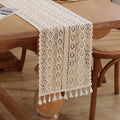 meioro Mesh Woven Table Runners, 10x78 Inch Boho Cotton Table Runner by meioro