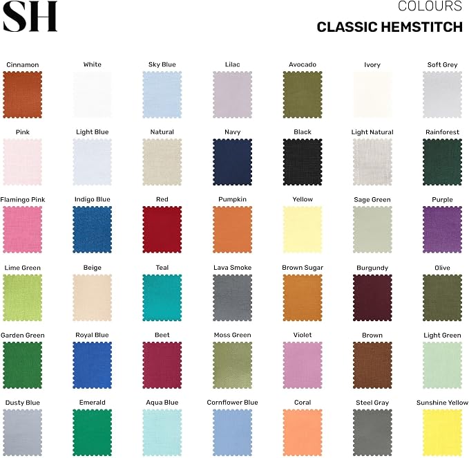 Solino Home 100% Pure Linen Table Runner Navy, Classic Hemstitch 14 x 48 in | - Image 9