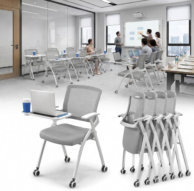 50 Pack Foldable Office Training Chairs by Unknown