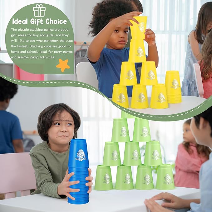 Libima 48 Pcs Sports Stacking Cups Set Stacking Cup Classic Games Speed - Image 6